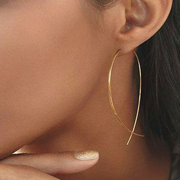 Golden Color Round Ball  Geometric Earrings For Party