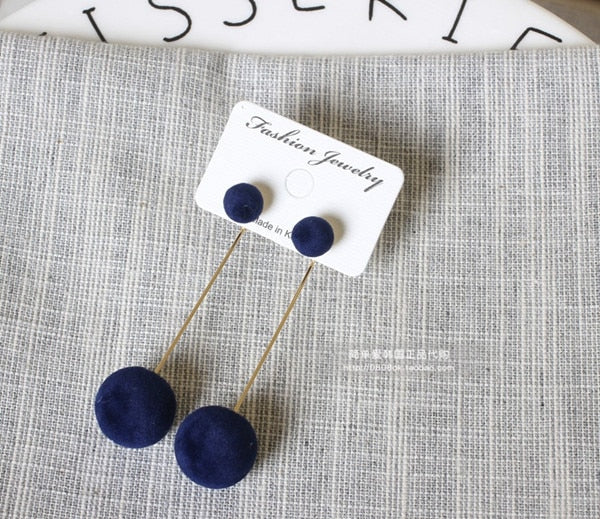 Golden Color Round Ball  Geometric Earrings For Party